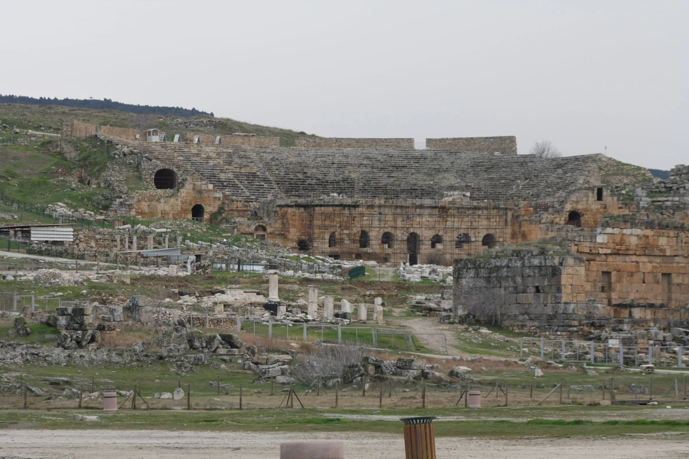 The theatre of Hierapolis on the hillside