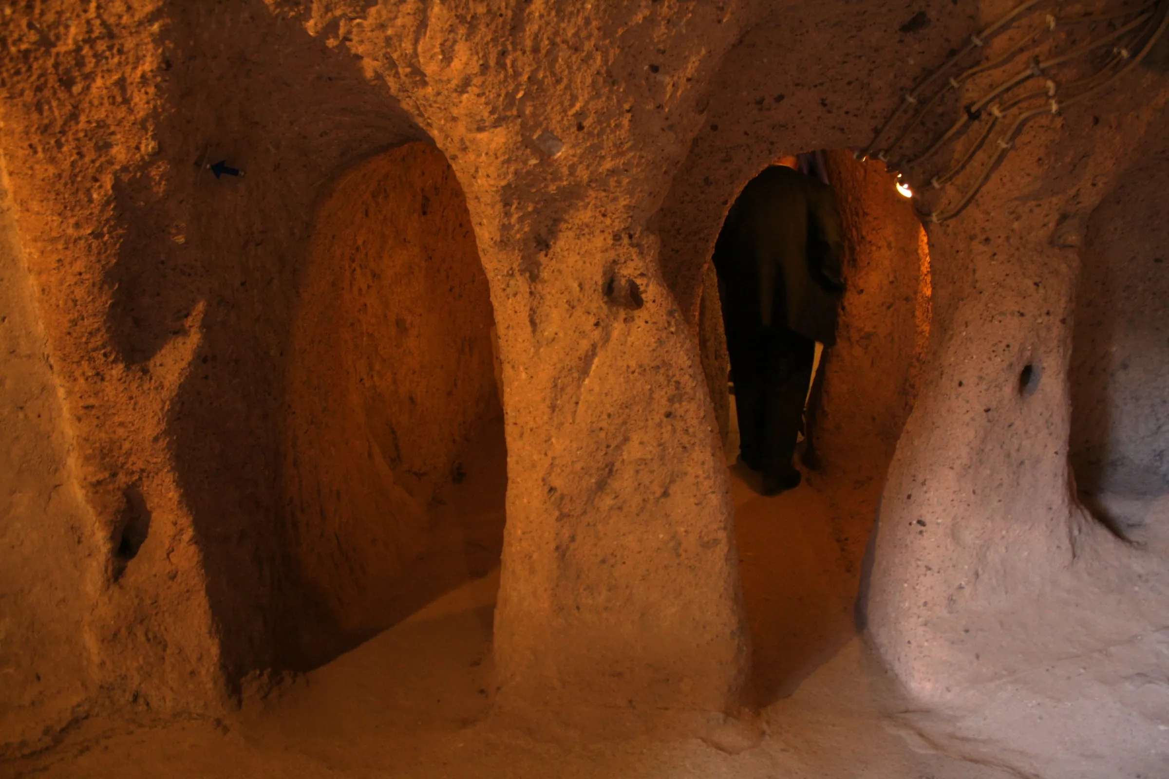 Carved passage in an underground city